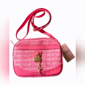 Juicy Couture Pink Crossbody Bag with Gold Accents